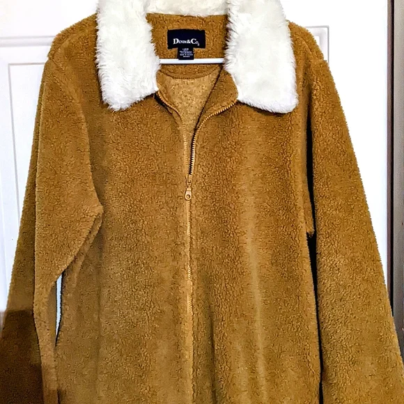 Denim&Co Jackets Coats Nwot Denim Co Womens L Sherpa Jacket
